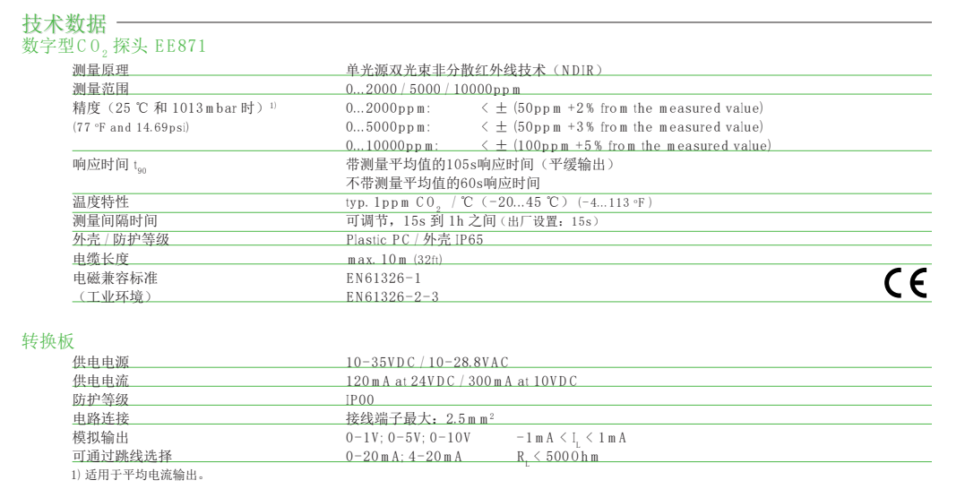 EE870 CO2测量模块