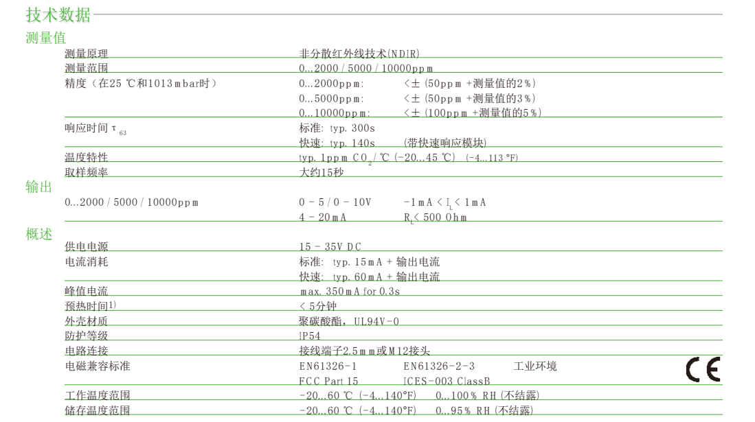 EE820 CO2传感器